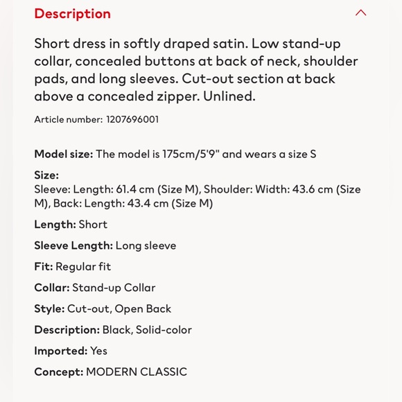 NWT H&M satin backless LBD. - Picture 9 of 9